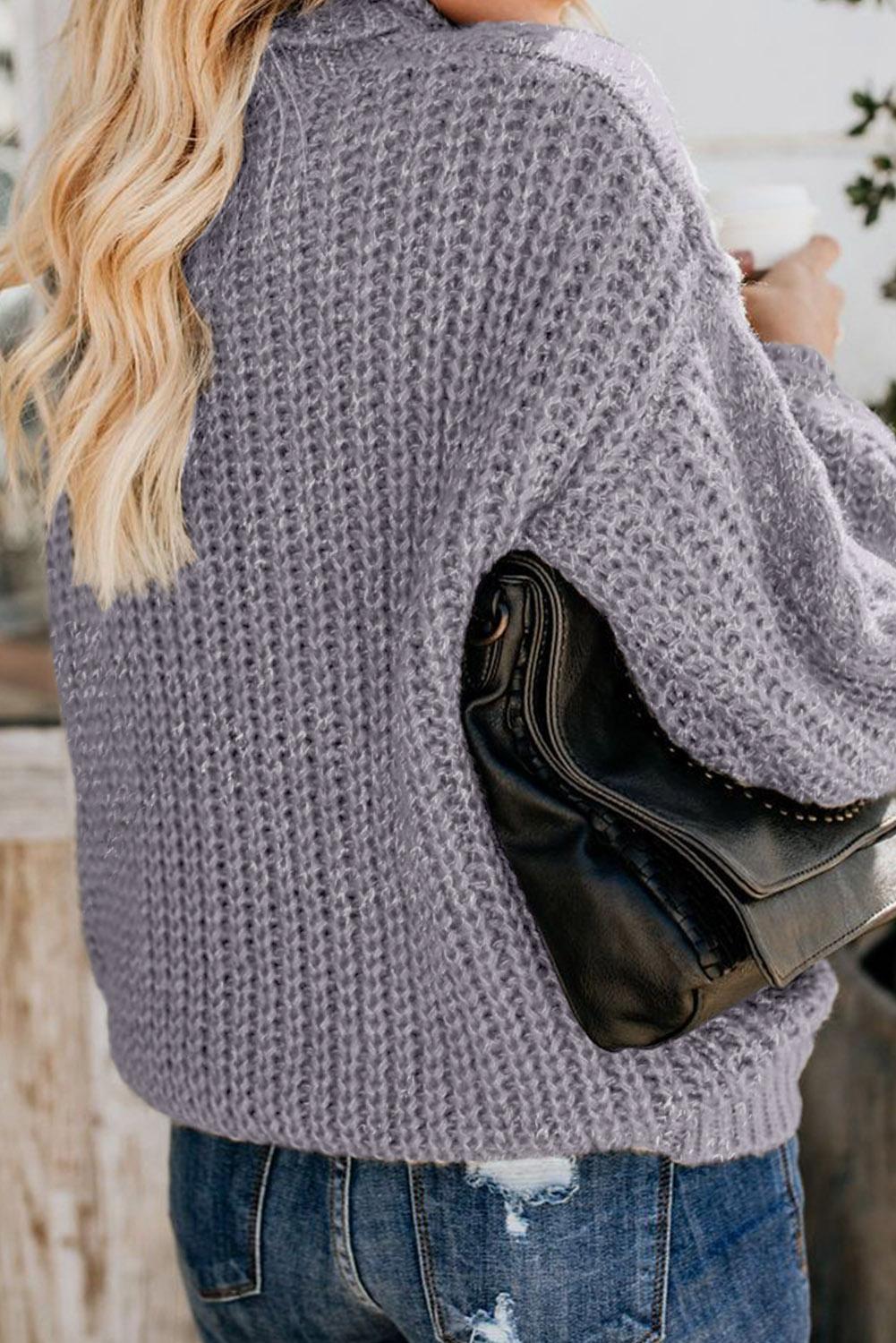Grey chunky discount turtleneck sweater